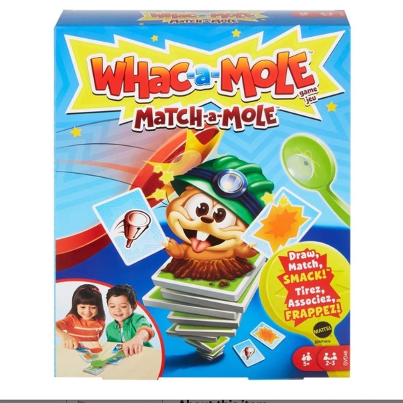 NEW WHAC-A-MOLE Match-A-MOLE Kids Card Matching Game - Picture 1 of 7
